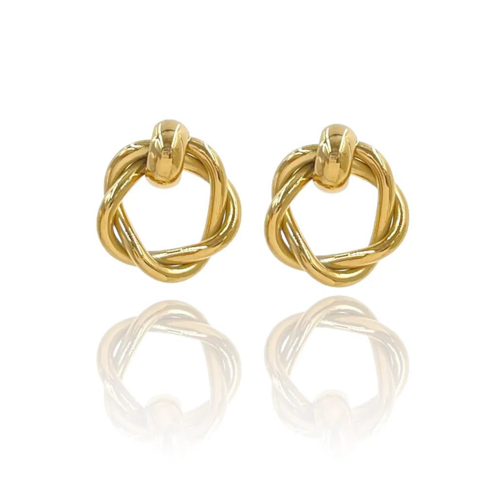 OAP-103-AA4111E Cerchio Intrecciato-Orecchini in Acciaio