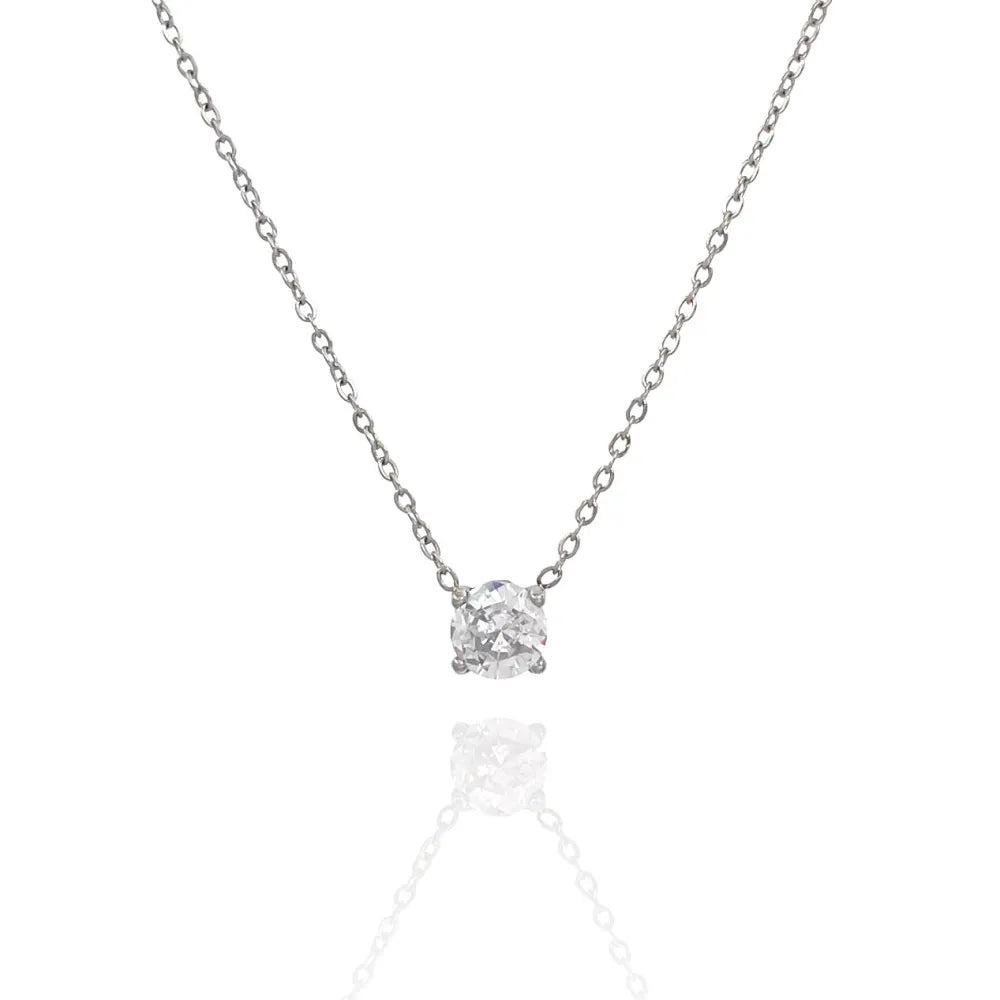 CAC-103-AA242N 7mm Punto Luce 7mm-Collana Corta in Acciaio