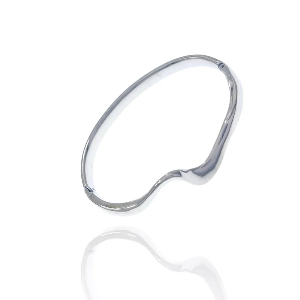 BAR-413-063 Onda-Bracciale Rigido in Acciaio