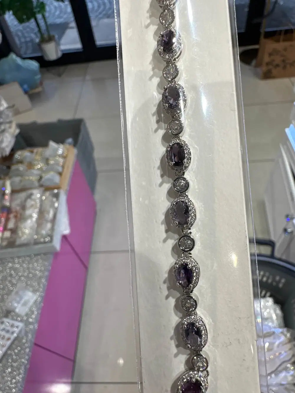 BMZ-103-AA2639B Ovale e Punto Luce-Bracciale con Cubic Zirconia