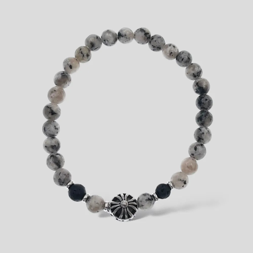 BAU-739-08 6mm Semplice-Bracciale Elastico in Acciaio da Uomo