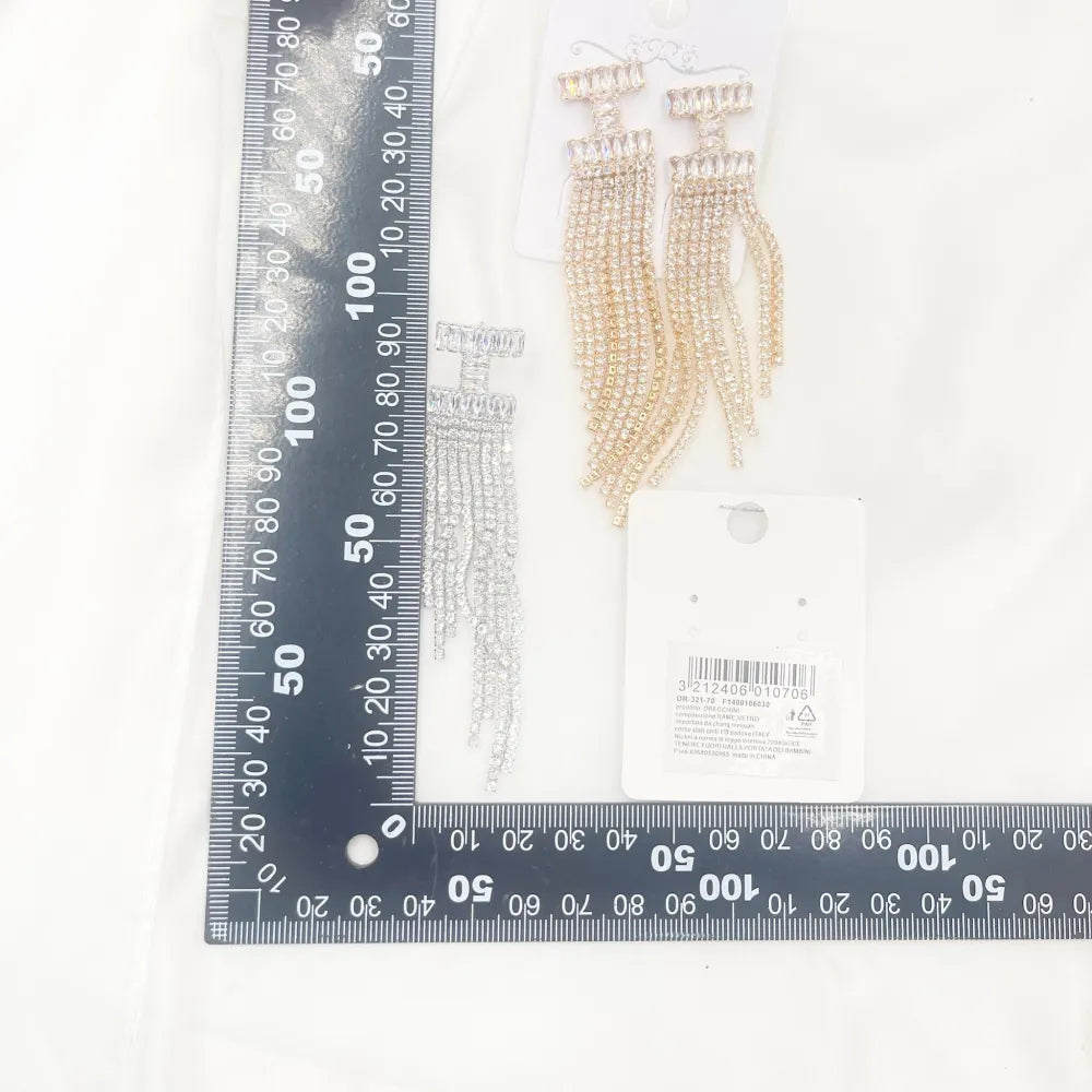 OMM-321-70 Napine con Strass-Orecchini Moda Vetro