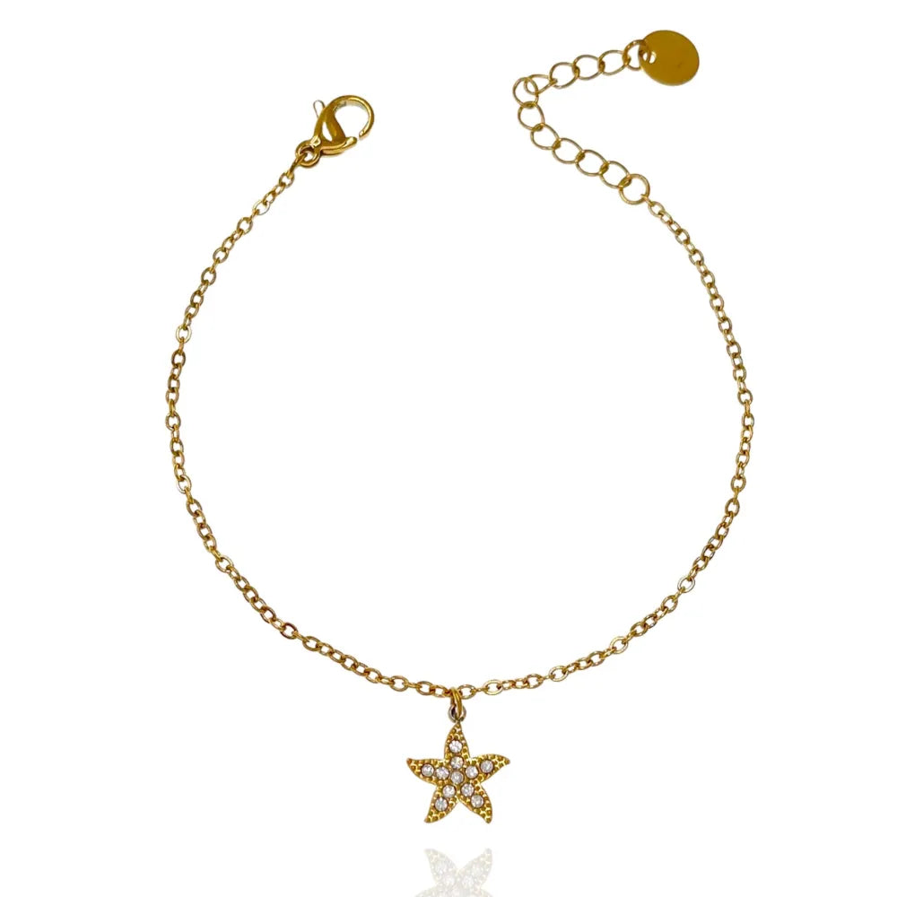 BAC-103-AA3489B Stella Marina-Bracciale in Acciaio con Chiusura