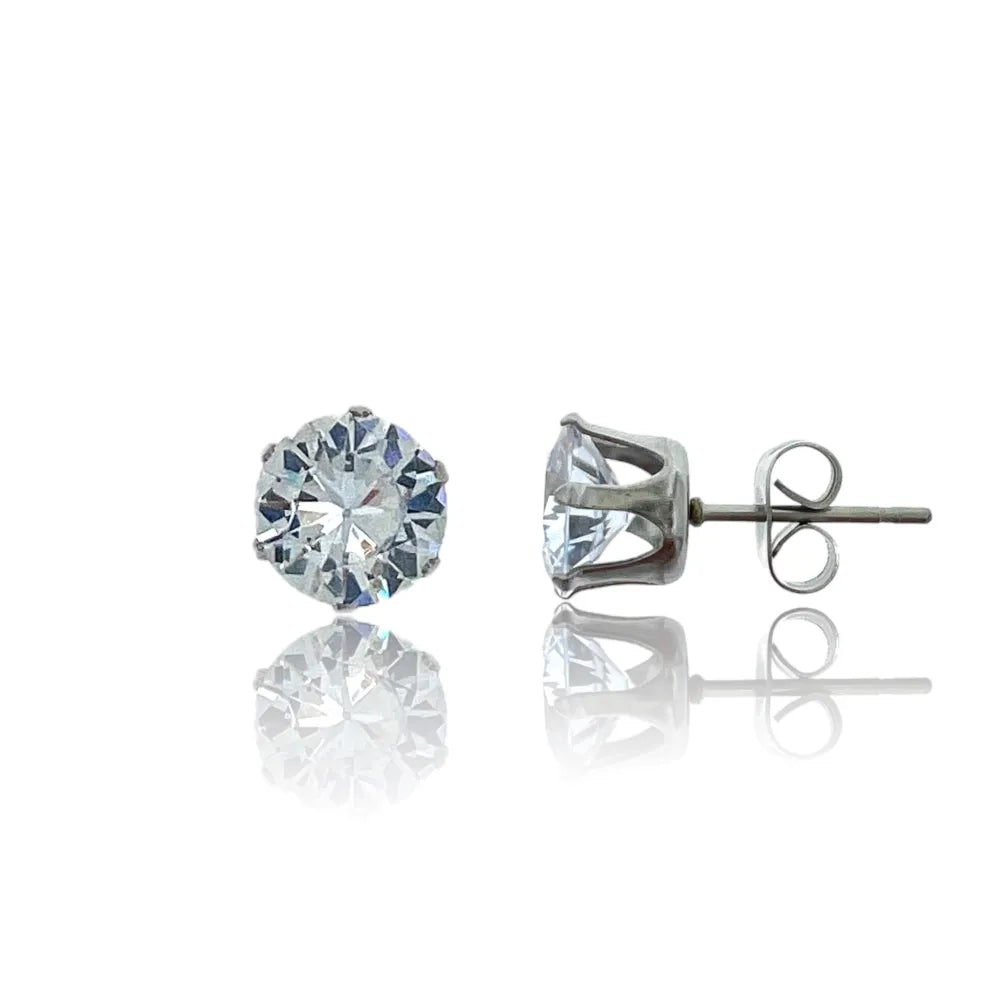 OPA-107-86-131-182 3mm-8mm Punto Luce Tondo Scalare 3mm-8mm 6Griffe-36Paia Orecchini in Acciaio