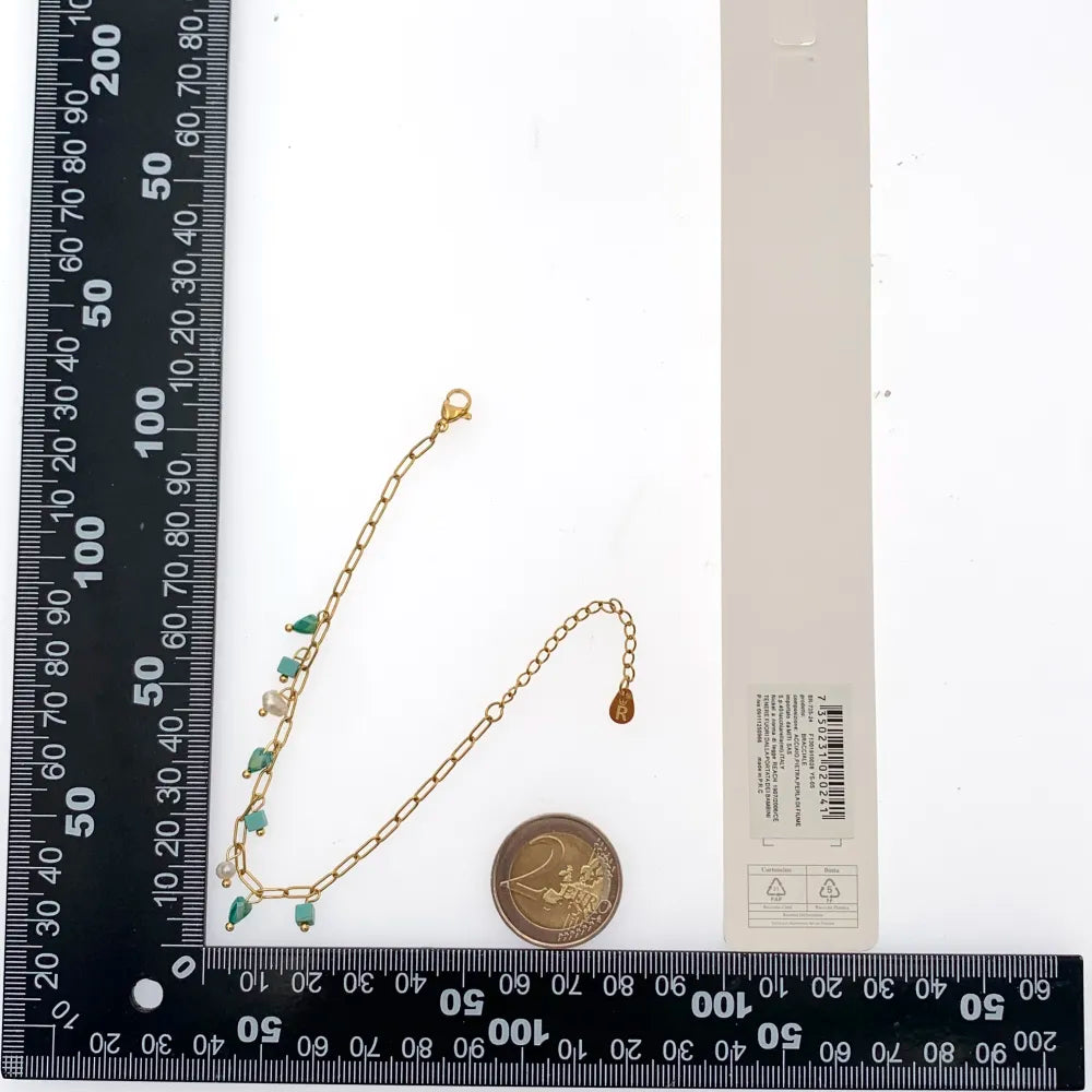 BAC-735-24 Perline Colorate-Bracciale in Acciaio