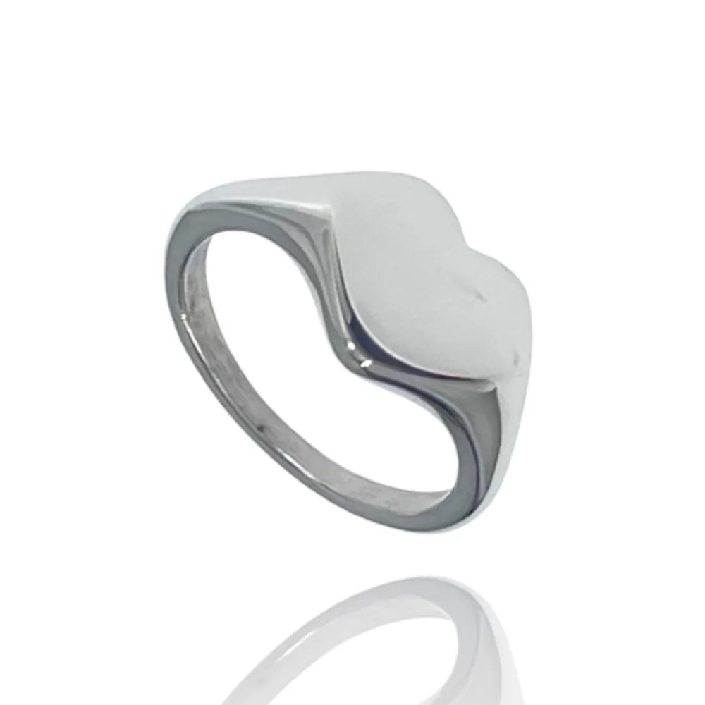 AAM-105-199 Cuore-Anello con Misura in Acciaio