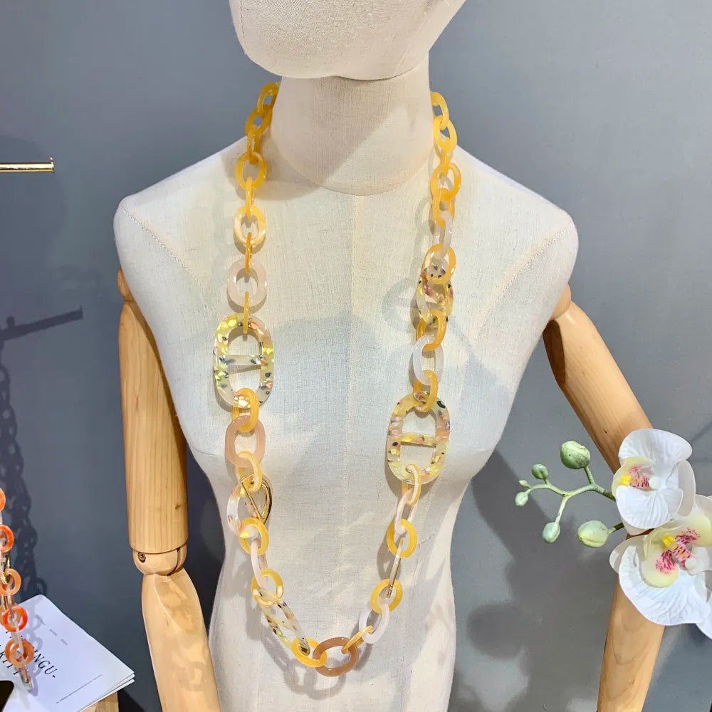 CML-YXL4794 Catena-Collana Lunga Moda in Resina