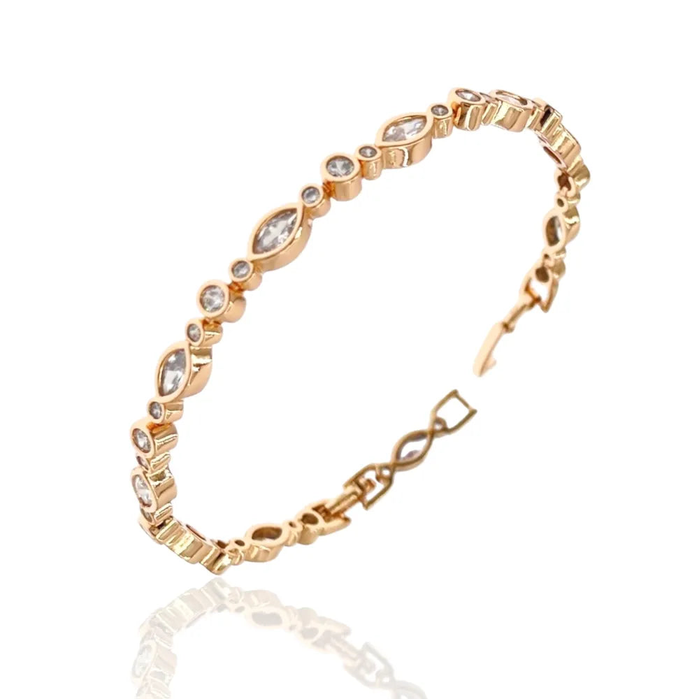BMZ-243-12 Tennis-Bracciale Tennis con Cubic Zirconia