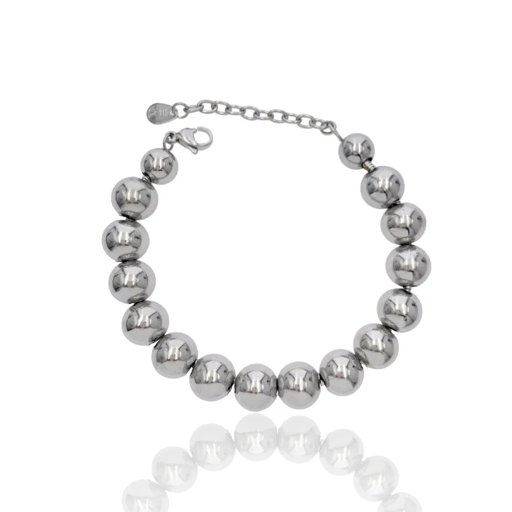 BAC-732-244 Pallina Grande 12mm-Bracciale in Acciaio
