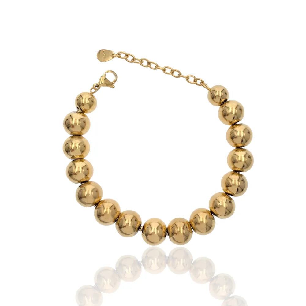 BAC-732-244 Pallina Grande 12mm-Bracciale in Acciaio
