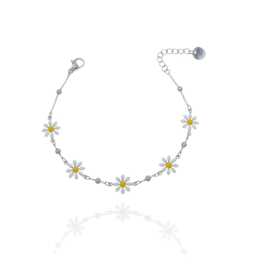 BAC-103-AA4106B Margherita Smaltata-Bracciale in Acciaio