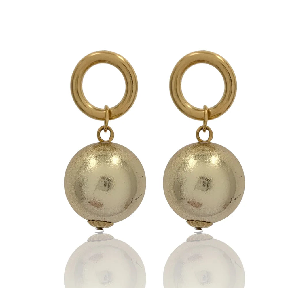 OAP-732-240 Ball-Orecchini in Acciaio