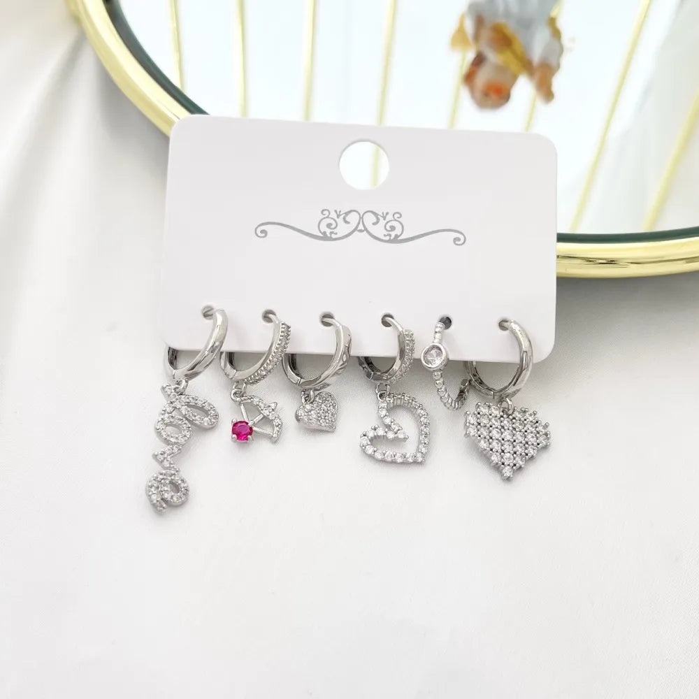 OPM-520-L40 Love Cuore-Set 6pz Orecchini