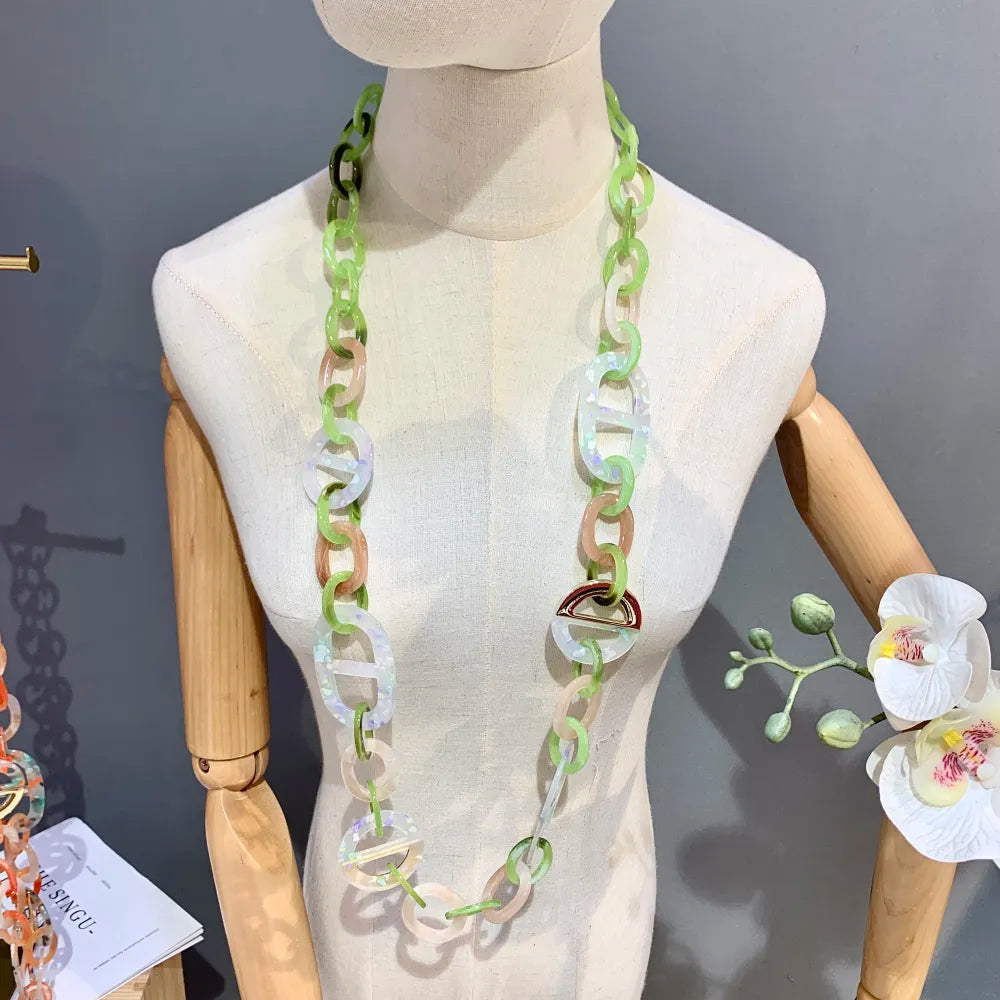 CML-YXL4794 Catena-Collana Lunga Moda in Resina