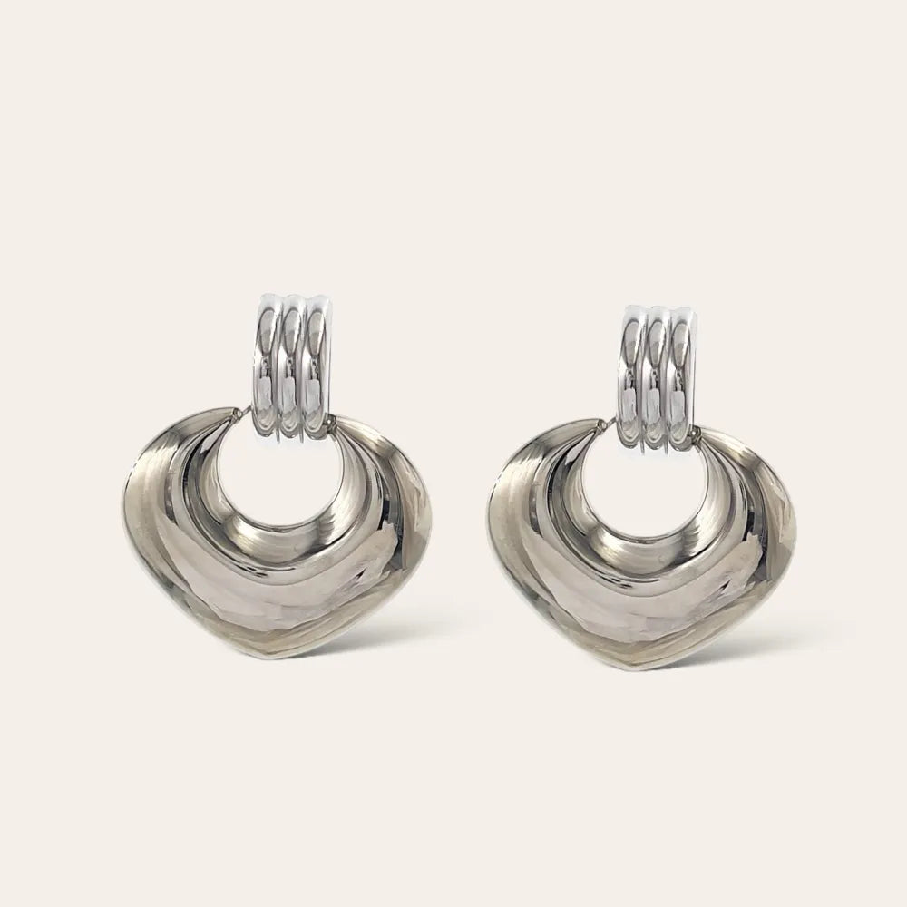 OAP-103-AA4651E Pendente Cuore -Orecchini in Acciaio