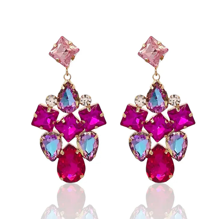 OMM-520-L32 Fantasia-Orecchini Moda Vetro
