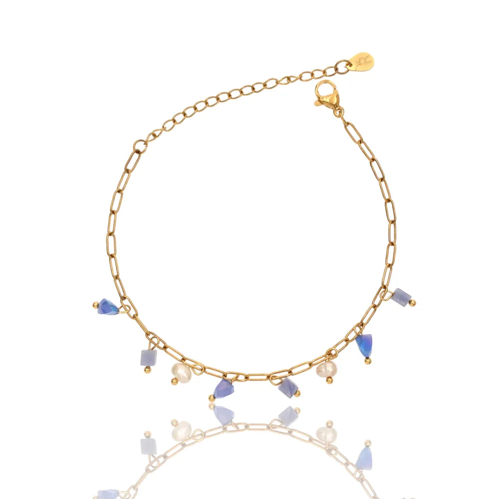 BAC-735-24 Perline Colorate-Bracciale in Acciaio