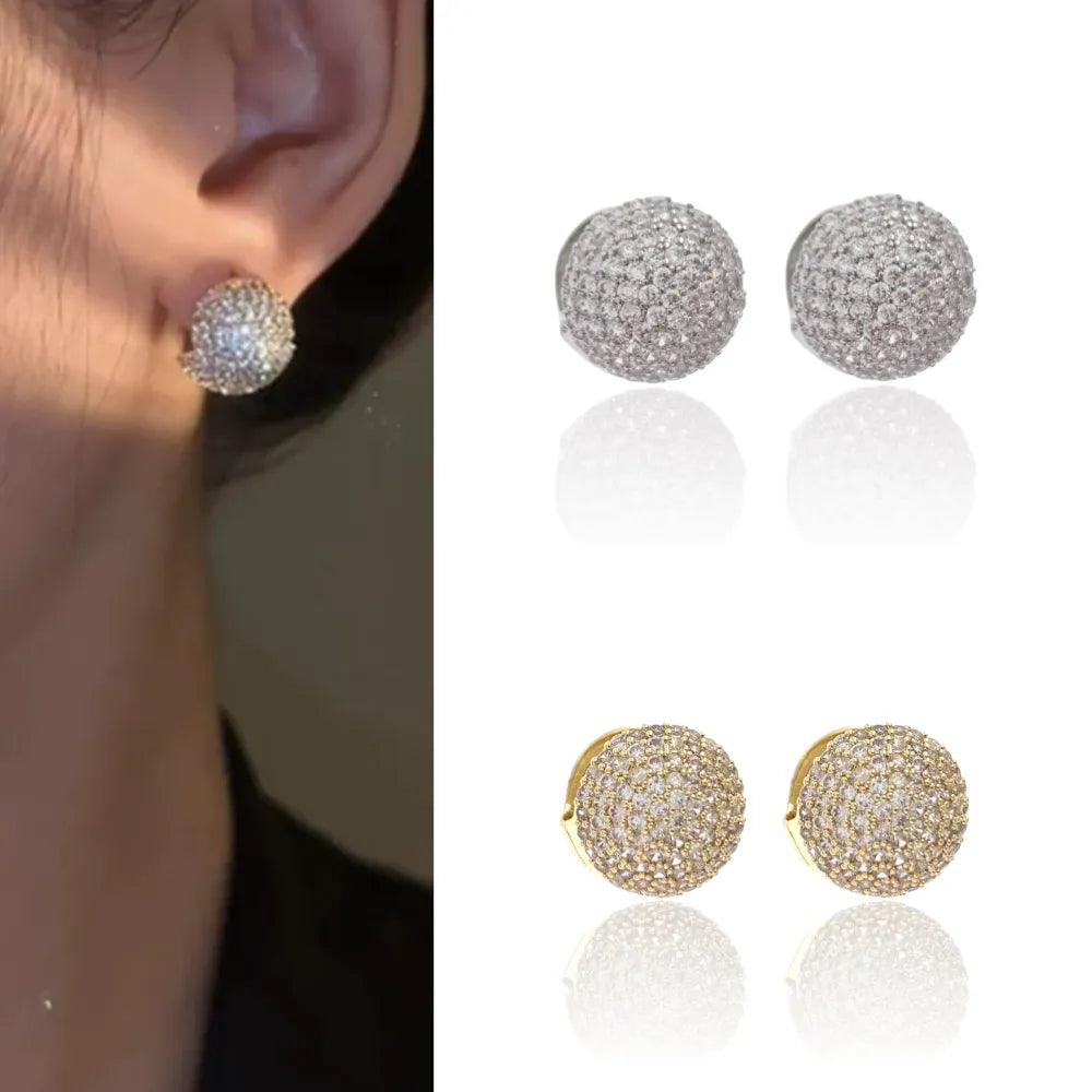 OMZ-520-L54 Tondo con Zirconia-Orecchini con Zirconia