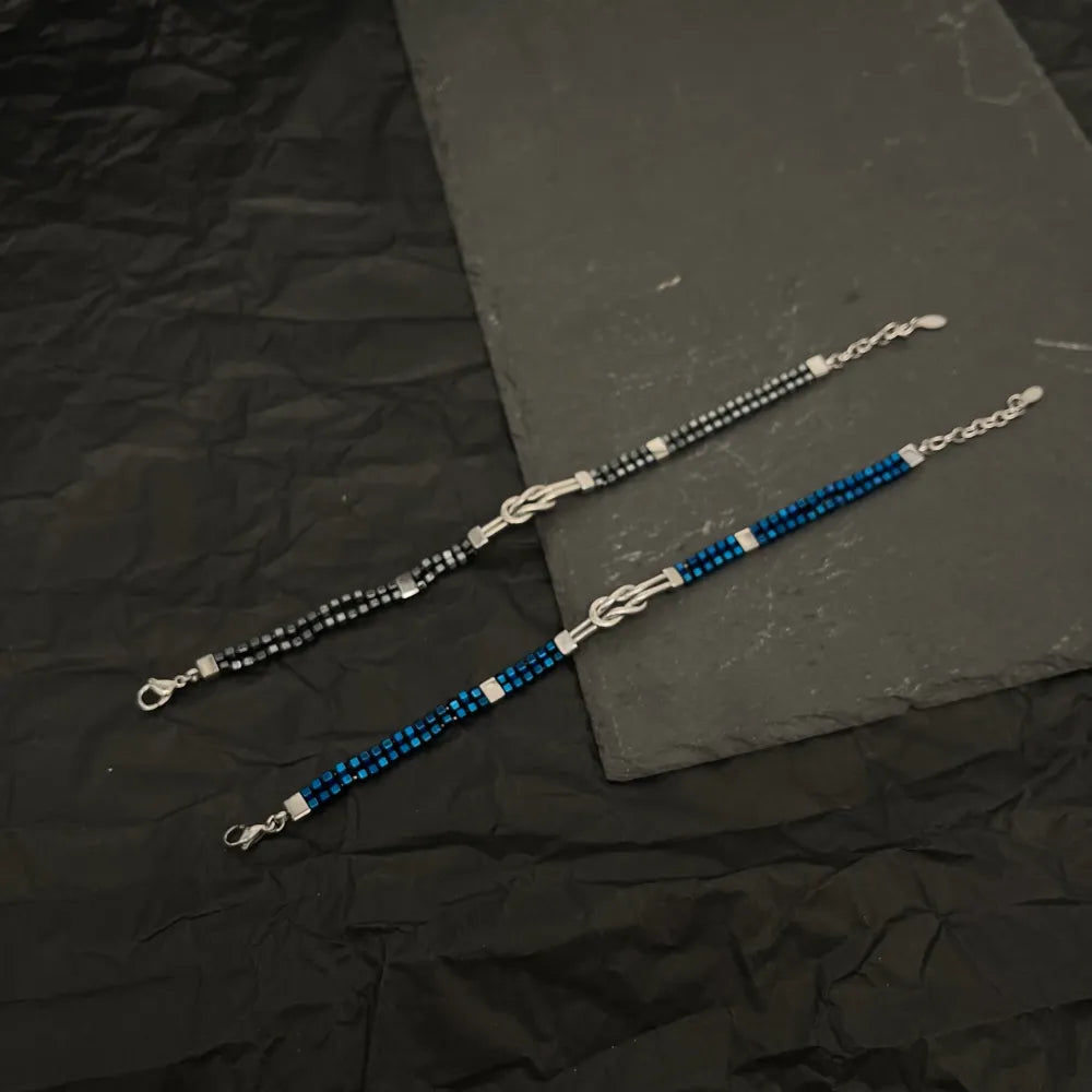 BAU-600-BMB30030 Nodo-Bracciale in Acciaio da Uomo