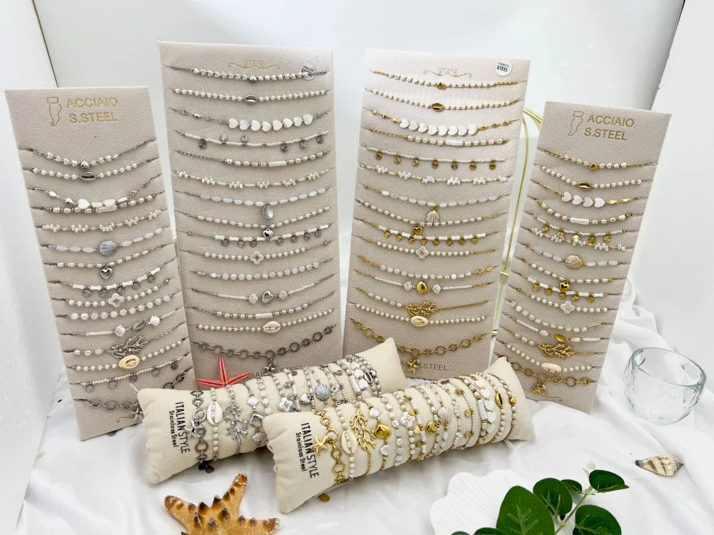 BPA-732-159 Mix Soggetti-15pz Bracciali in Acciaio