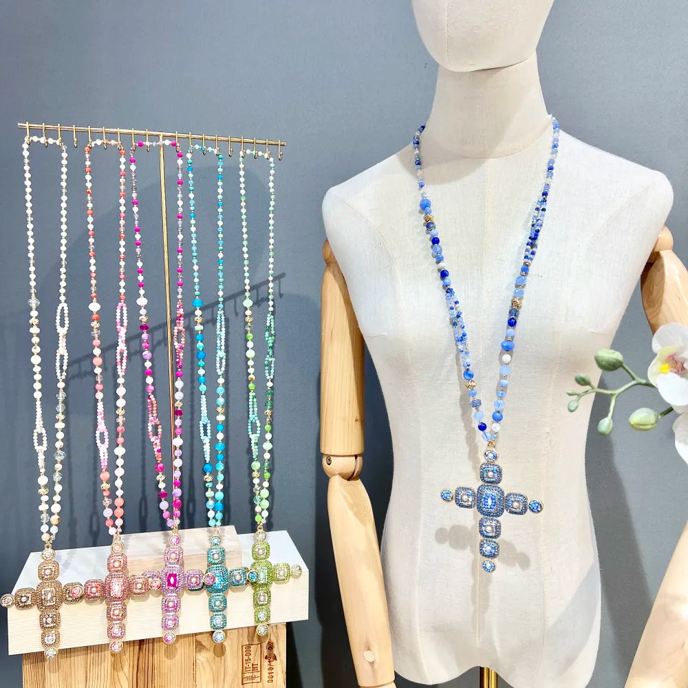 CML-732-216 Croce-Collana Lunga Moda