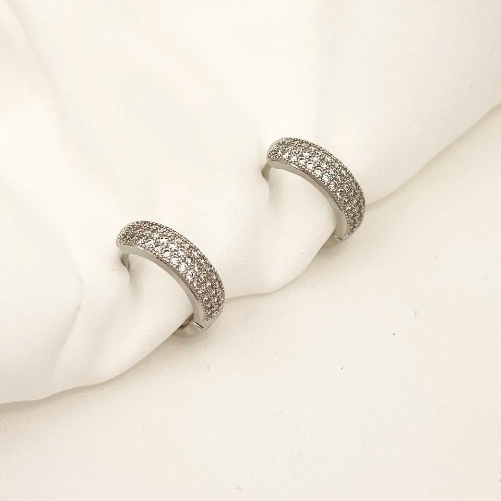 OMZ-103-AA2722E 13mm Cerchio con Zirconia Colorata-Orecchini con Zirconia
