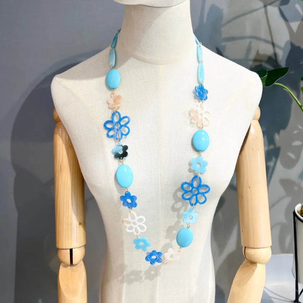CML-YXL-16496 Fiore -Collana Lunga in Resina