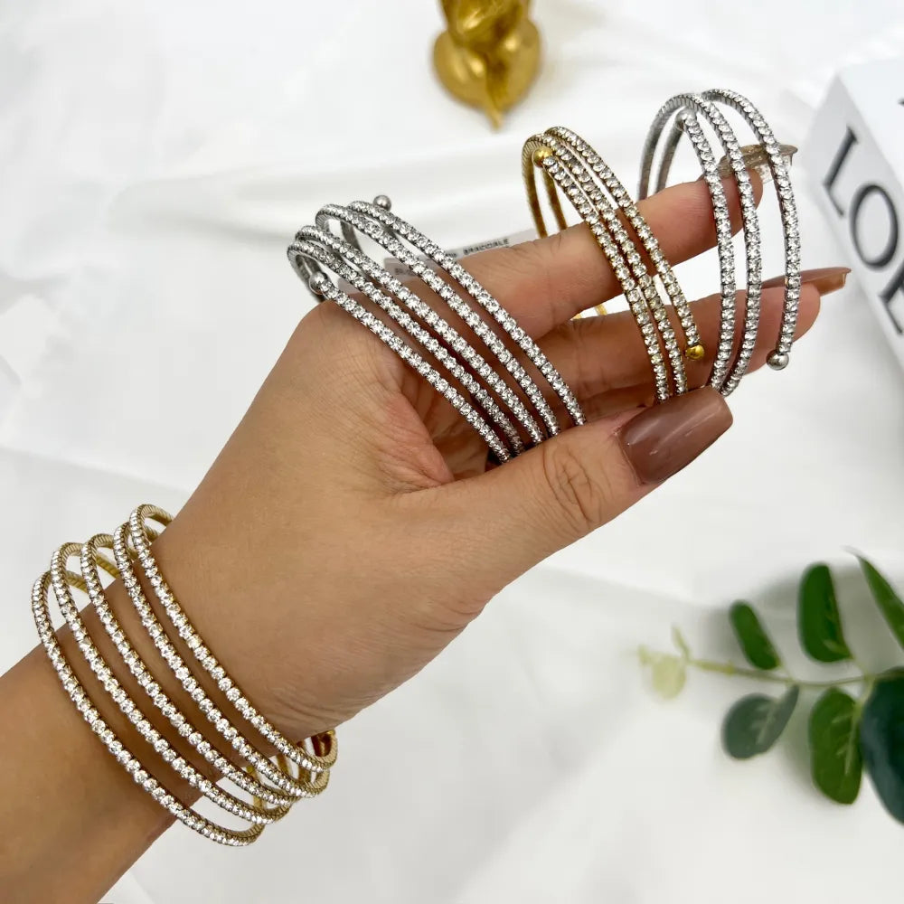 BAR-103-AA3372B Tennis-Bracciale Rigido in Acciaio