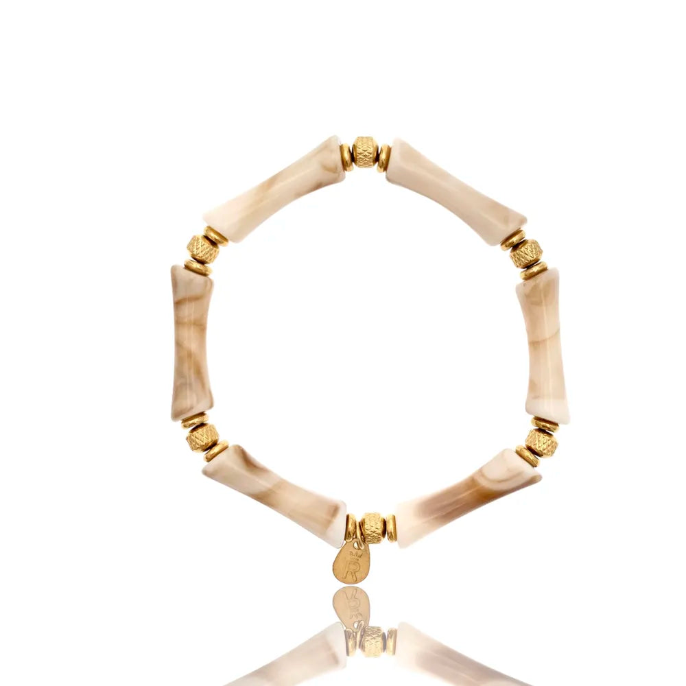 BPA-732-250 Bambù Colorato-12pz Bracciali Elastici in Acciaio