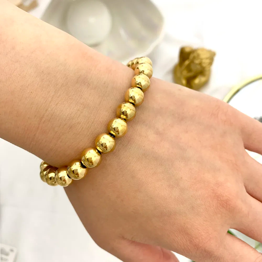 BAC-103-AA3992B 8mm Ball Pallina Vuota-Bracciale in Acciaio