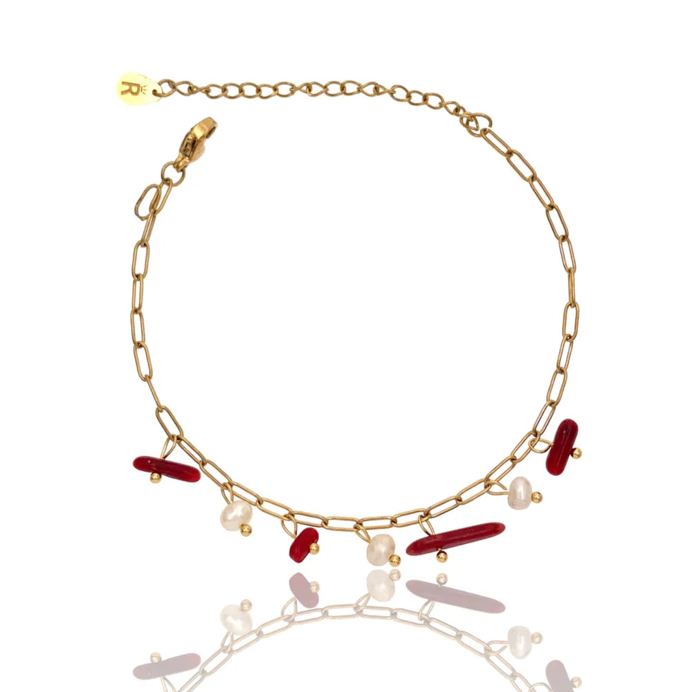 BAC-735-24 Perline Colorate-Bracciale in Acciaio
