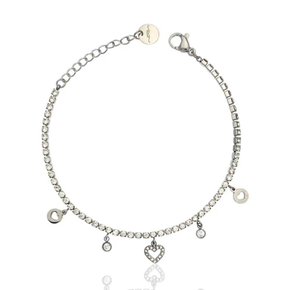 BPA-103-AA4126B Tennis con Mix Soggetti-12pz Bracciali in Acciaio con chiusura