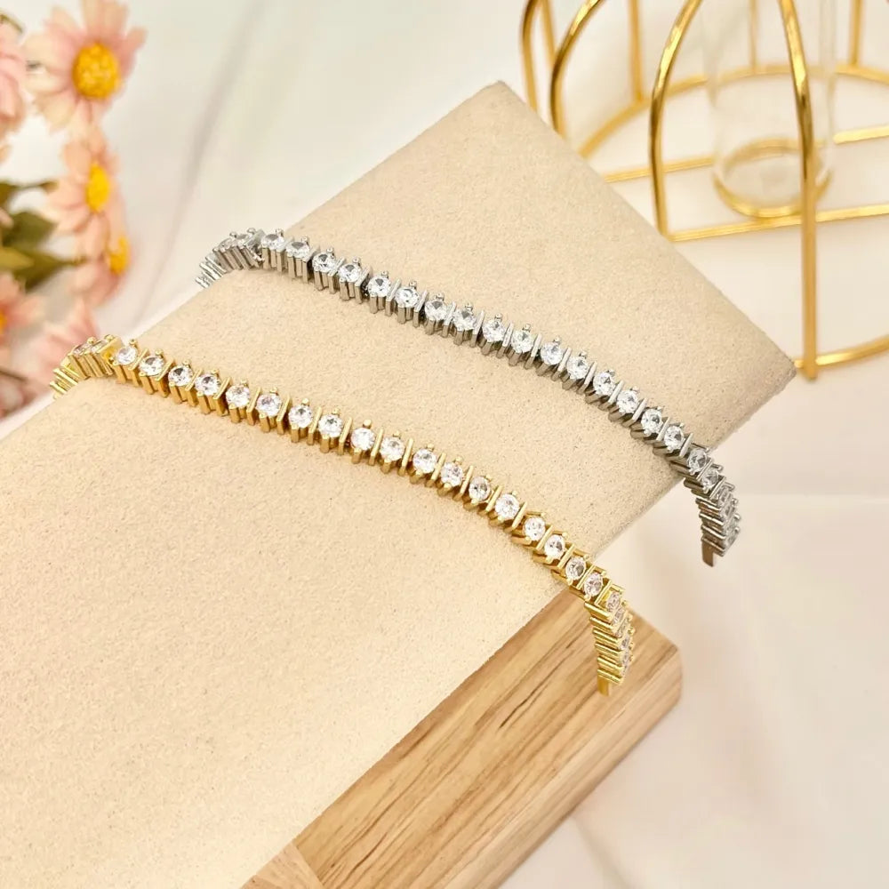 BMZ-103-AA2645B Tennis-Bracciale Tennis con Cubic Zirconia