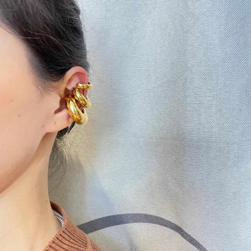 EAK-103-AA4715E L Cerchio Bombato Grande 10x30mm-Earcuff in Acciaio