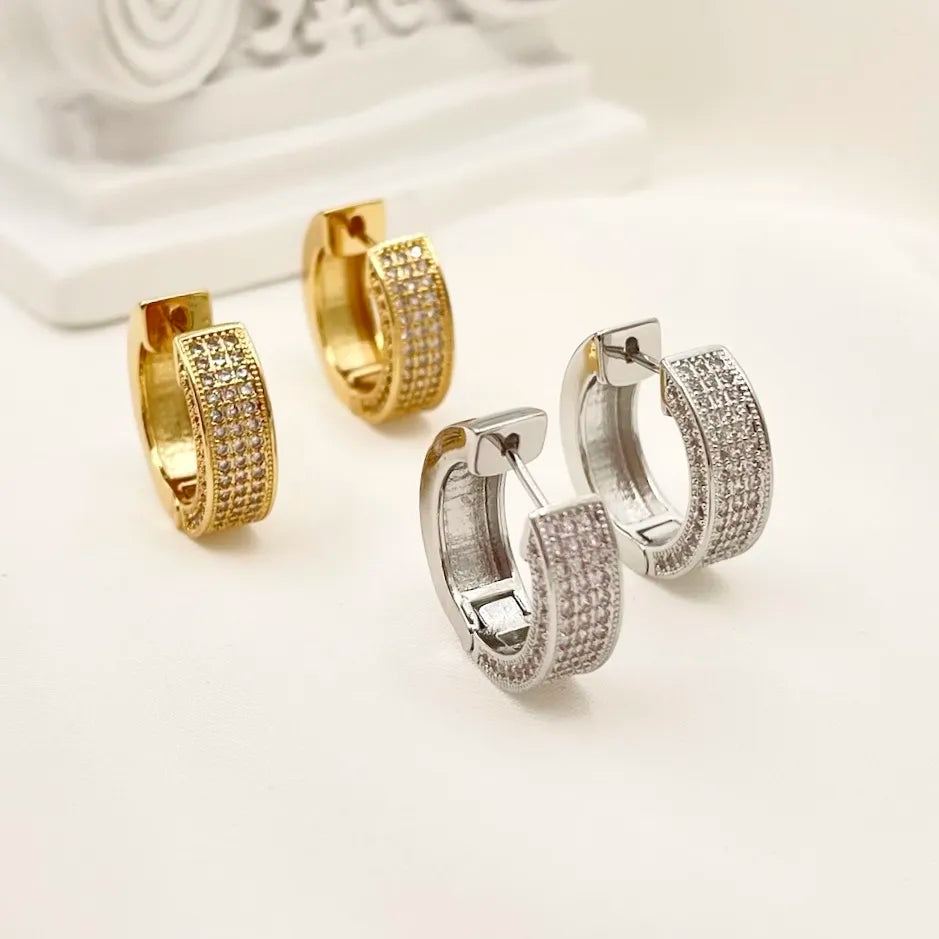 OMZ-103-AA2731E Cerchio con Zirconia-Orecchini con Zirconia
