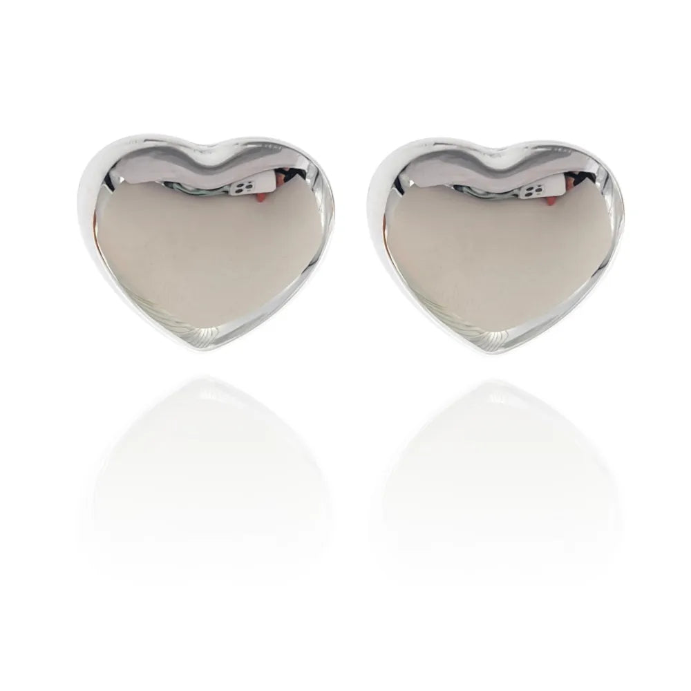 OAK-103-AA4997E Cuore Vuoto-Orecchini a Clip in Acciaio