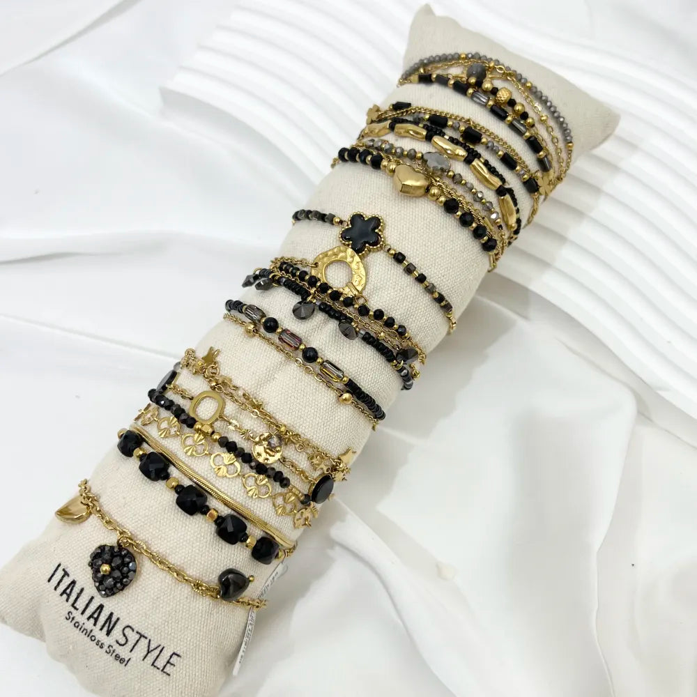 BPA-732-301 Mix Soggetti-15pz Bracciali in Acciaio