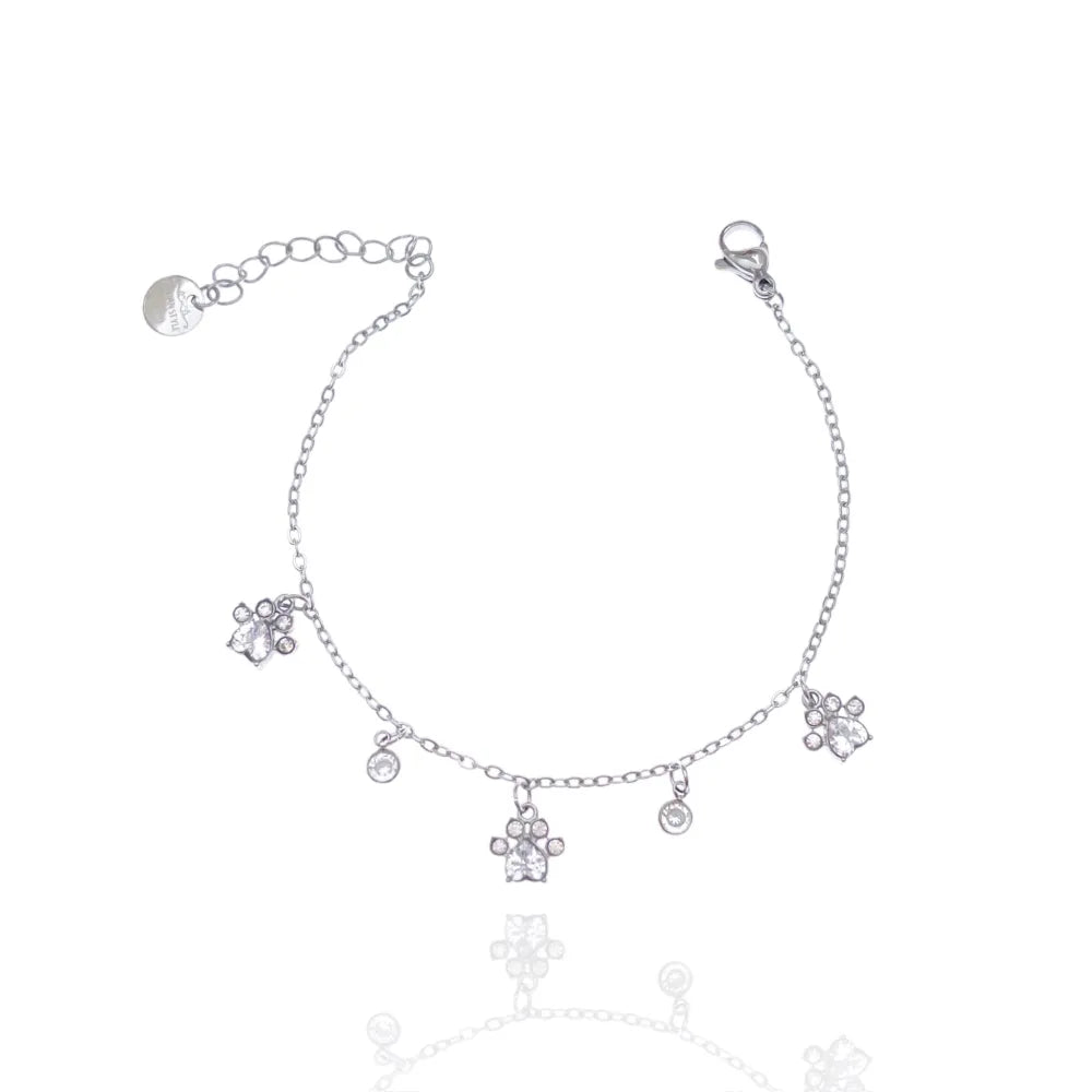 BAC-103-AA2770B zampa punto luce-Bracciale in Acciaio