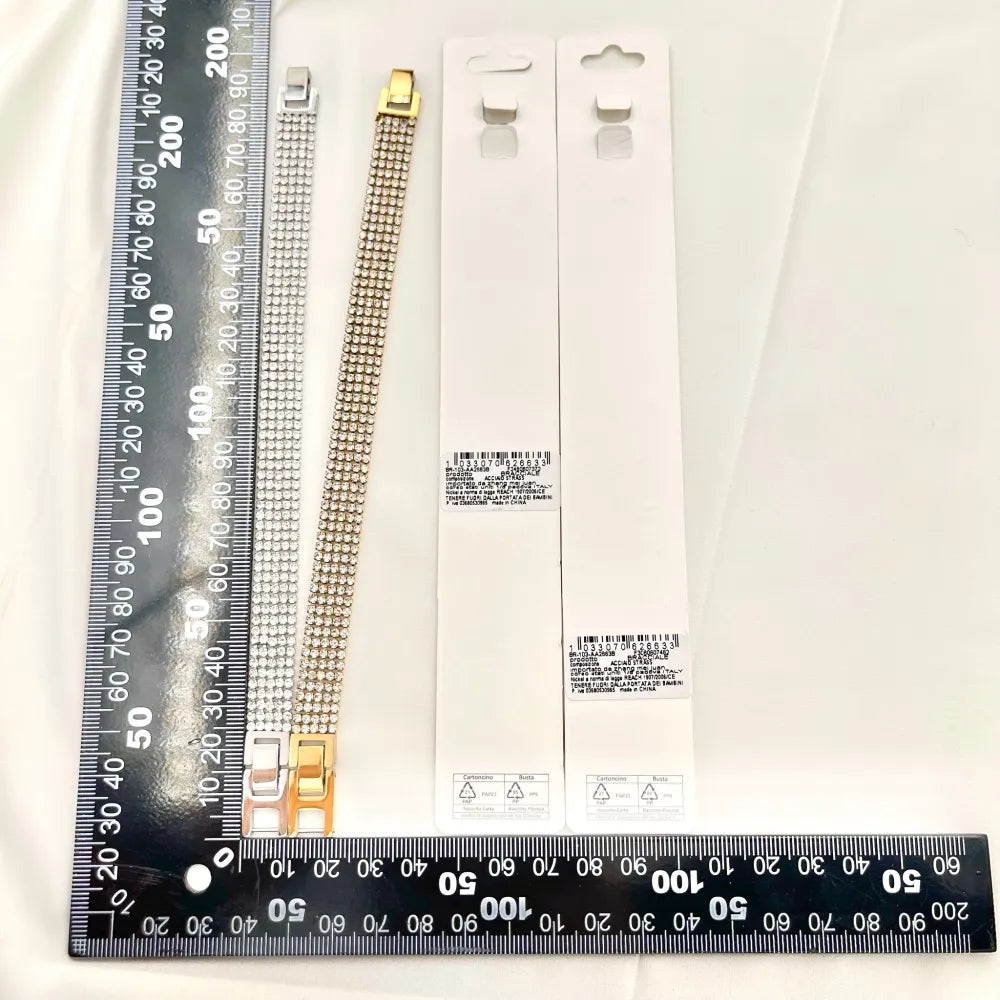 BMZ-103-AA2660B 2mm Cinque Fili Tennis 2mm Cinque Fili-Bracciale con Cubic Zirconia