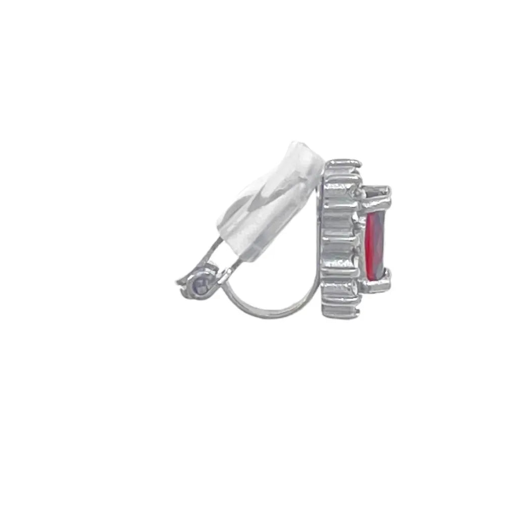 OAK-103-AA3326E Pietra Ovale-Orecchini a Clip in Acciaio