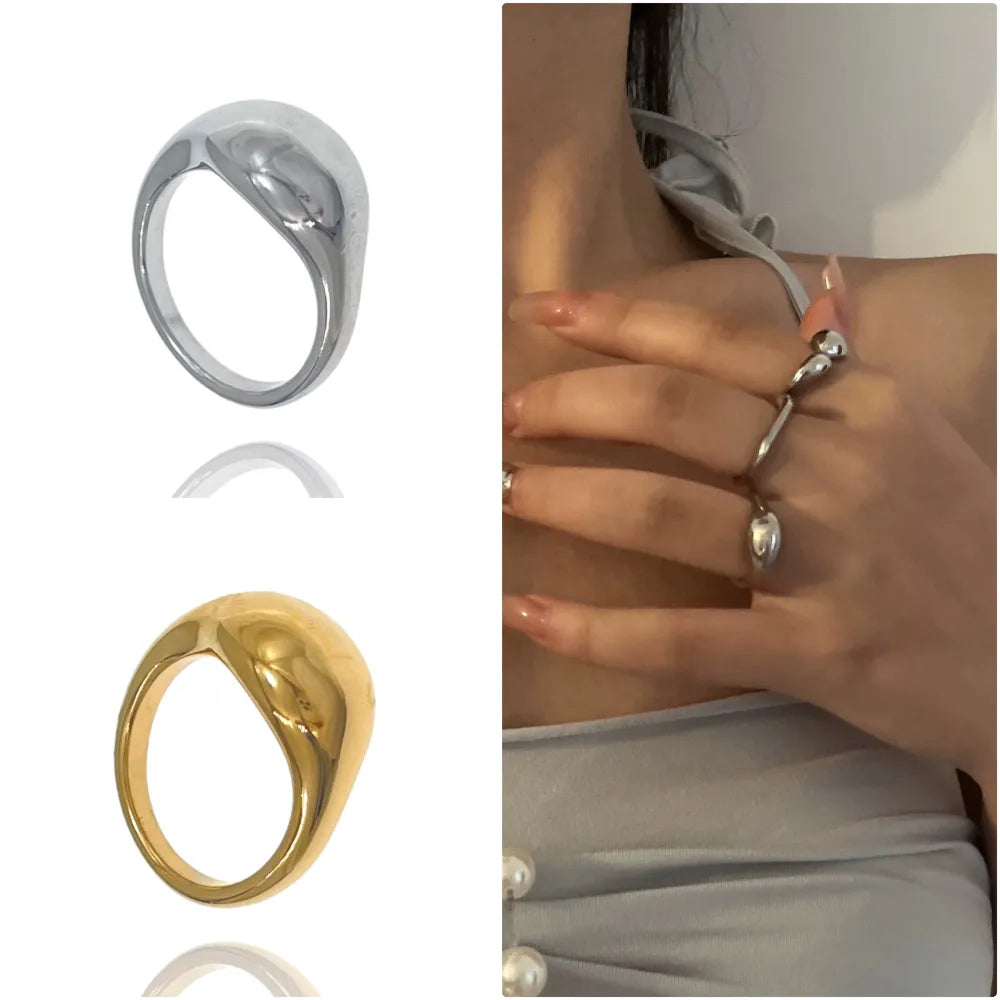 AAM-103-AA3524R Semplice-Anello con Misura in Acciaio