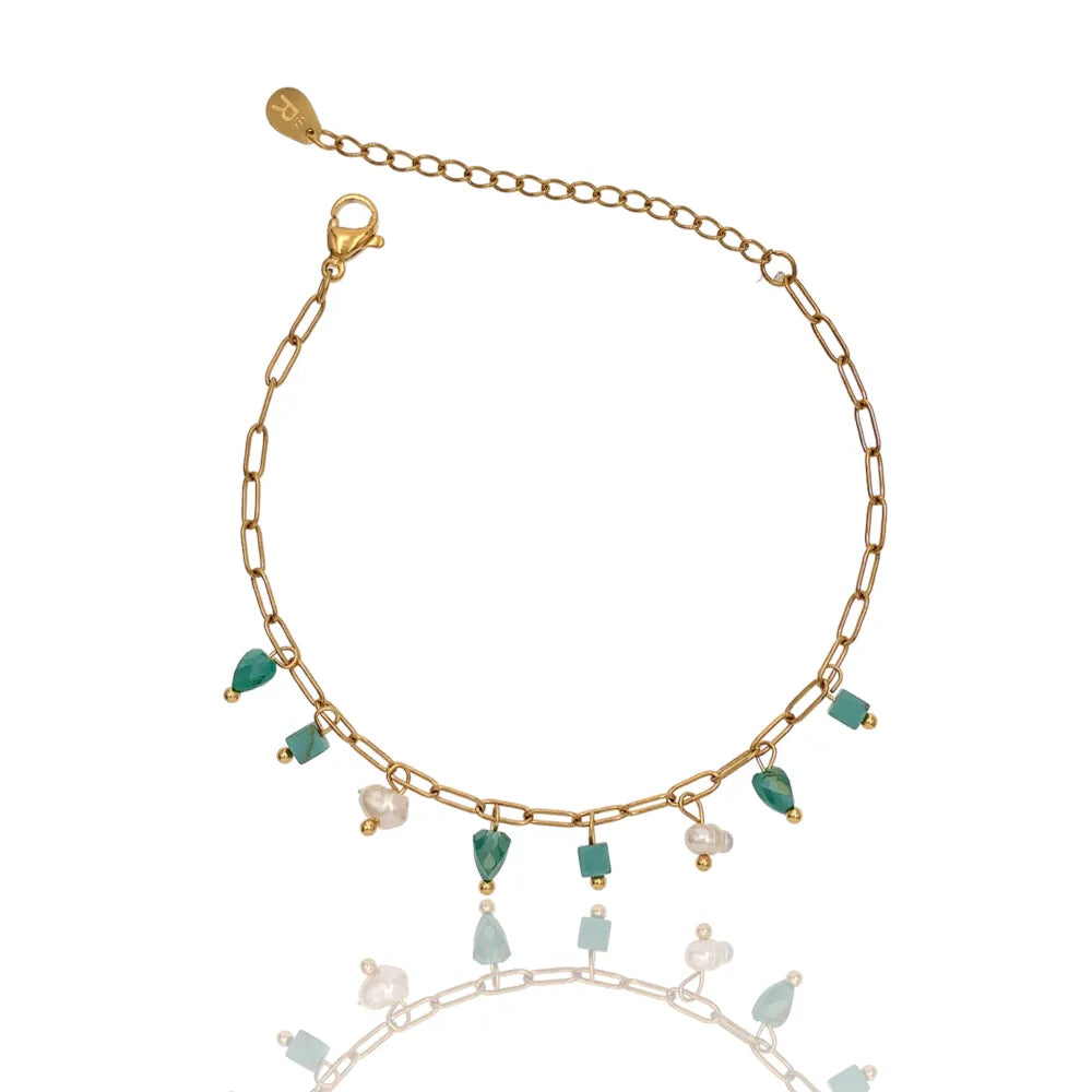 BAC-735-24 Perline Colorate-Bracciale in Acciaio