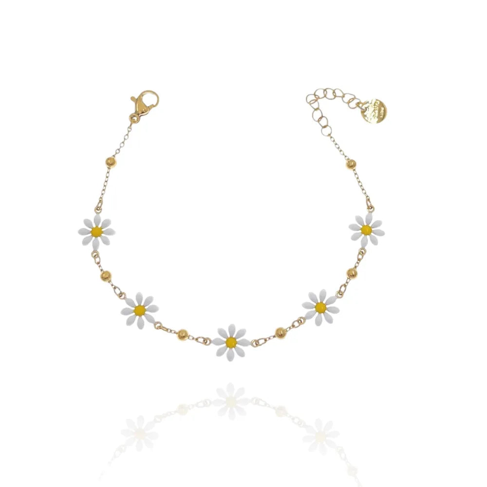 BAC-103-AA4106B Margherita Smaltata-Bracciale in Acciaio