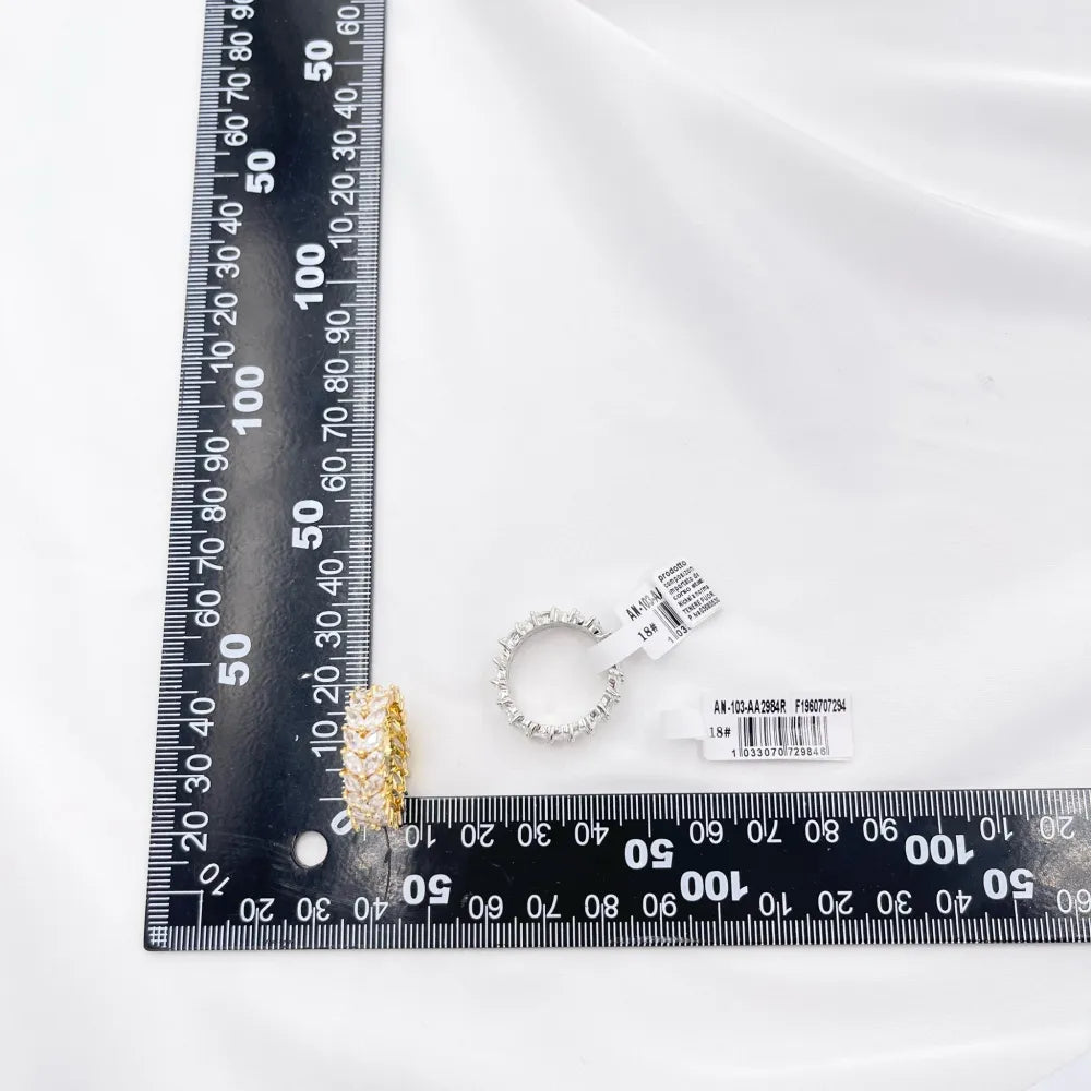 AMM-103-AA2984R Foglia-Anello con Cubic Zirconia con Misura