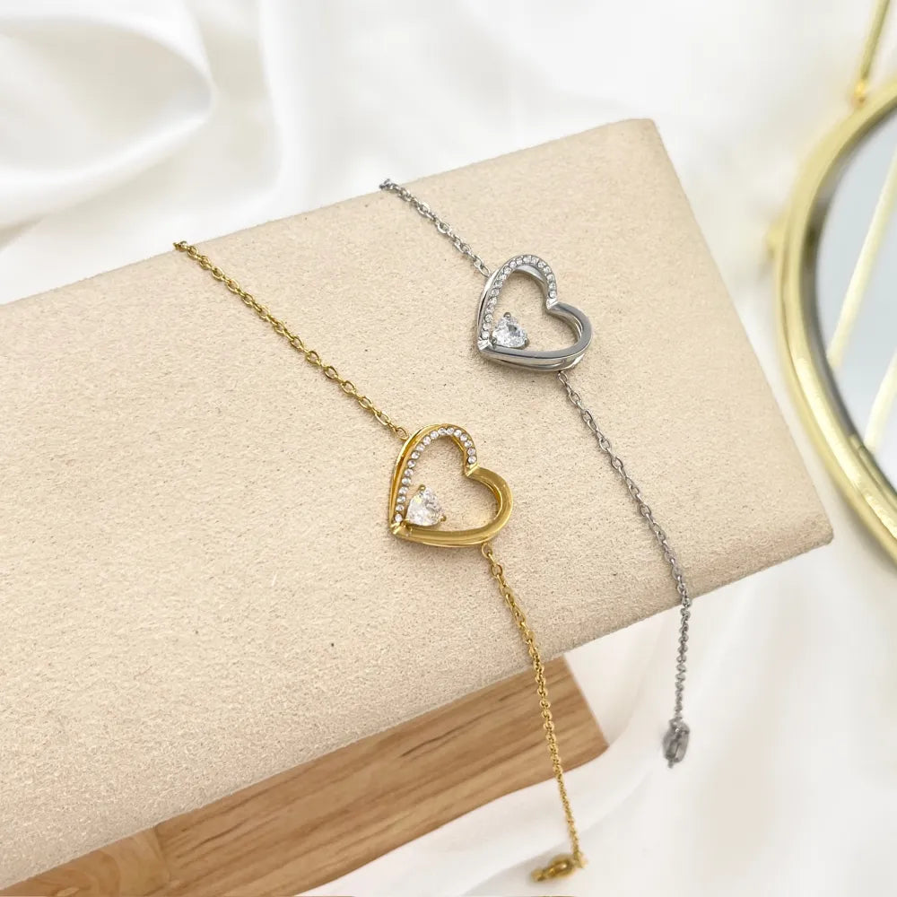 BAC-103-AA4195B Cuore-Bracciale in Acciaio
