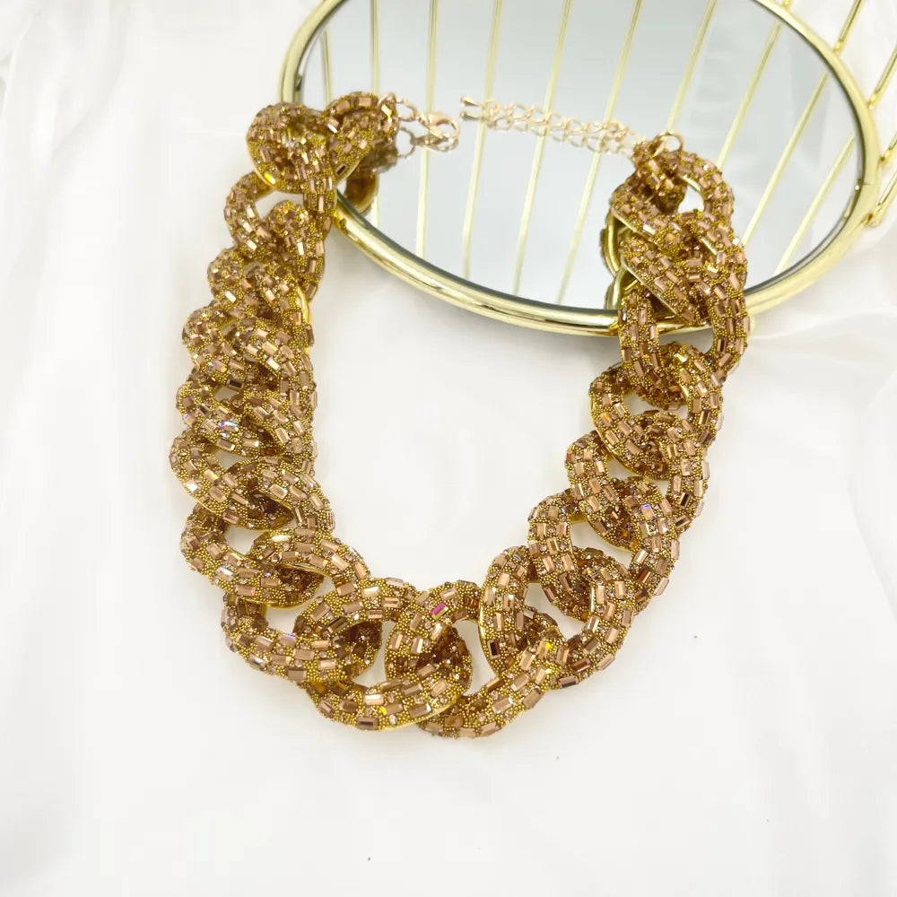 CMC-229-10 Pallina con Pendenti-Collana Corta Moda