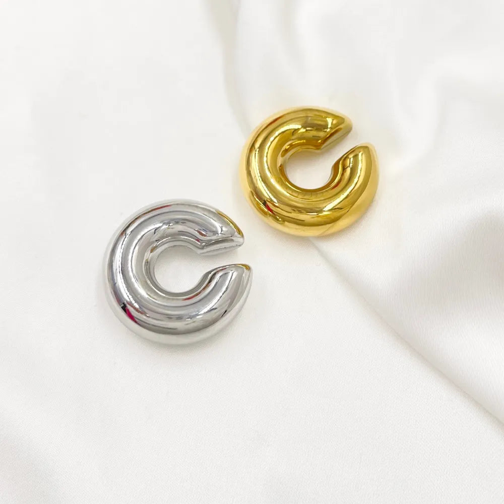 EAK-103-AA4715E L Cerchio Bombato Grande 10x30mm-Earcuff in Acciaio