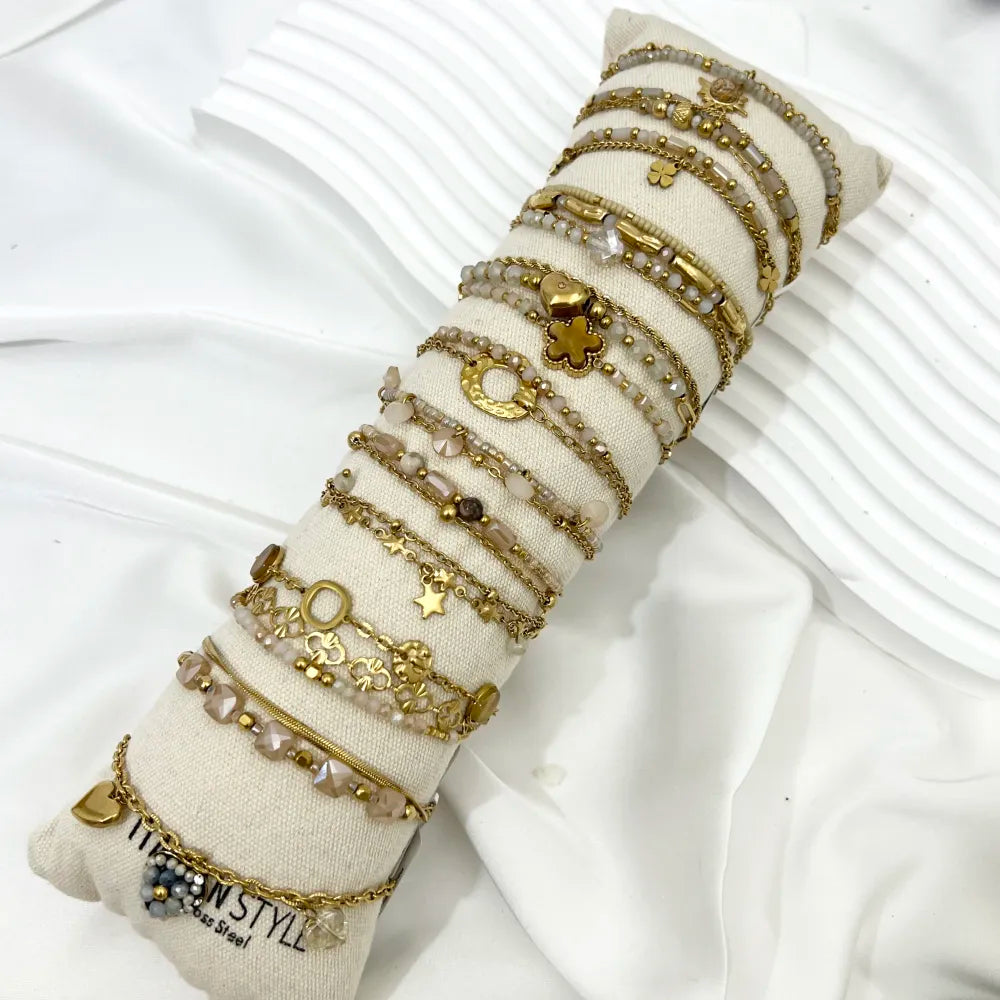 BPA-732-301 Mix Soggetti-15pz Bracciali in Acciaio