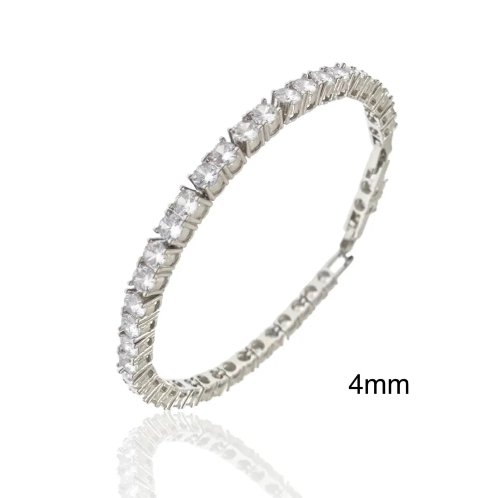 BMZ-103-AA2648B 4mm Tennis 4mm-Bracciale con Cubic Zirconia
