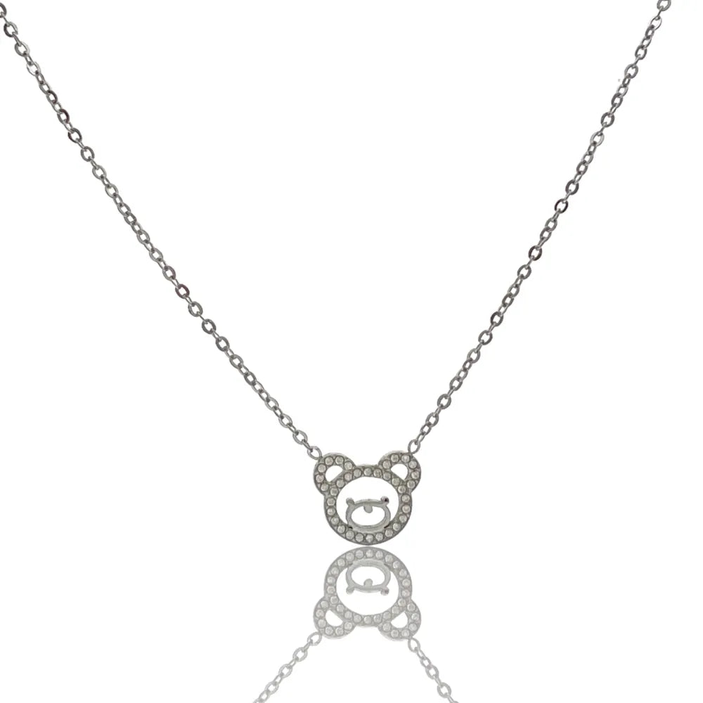 CAC-103-AA4362N Orsetto -Collana Girocollo in Acciaio